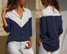 Load image into Gallery viewer, Aachoae femmes Blouses 2020 mode à manches longues col rabattu bureau chemise Blouse chemise hauts décontractés grande taille Blusas Femininas