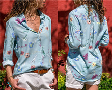 Load image into Gallery viewer, Aachoae femmes Blouses 2020 mode à manches longues col rabattu bureau chemise Blouse chemise hauts décontractés grande taille Blusas Femininas