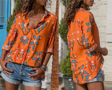 Load image into Gallery viewer, Aachoae femmes Blouses 2020 mode à manches longues col rabattu bureau chemise Blouse chemise hauts décontractés grande taille Blusas Femininas