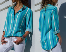 Load image into Gallery viewer, Aachoae femmes Blouses 2020 mode à manches longues col rabattu bureau chemise Blouse chemise hauts décontractés grande taille Blusas Femininas