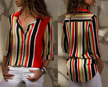 Load image into Gallery viewer, Aachoae femmes Blouses 2020 mode à manches longues col rabattu bureau chemise Blouse chemise hauts décontractés grande taille Blusas Femininas