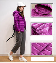 Load image into Gallery viewer, 2019 New Brand 90% White Duck Down Jacket Women Autumn Winter Warm Coat Lady Ultralight Duck Down Jacket Female Windproof Parka