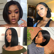 Load image into Gallery viewer, Brazilian Wig Straight Short Bob Lace Front Wigs 13x4 Lace Front Human Hair Wigs Pre-plucked With Baby Hair
