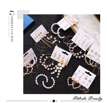 Load image into Gallery viewer, Women's Earrings Set Tassel Pearl Earrings For Women Bohemian Fashion Jewelry 2020 Geometric kolczyki Hoop Earings