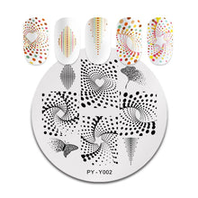 Load image into Gallery viewer, Natural Plants Flower Nail Stamping Plates Christmas Striped Line Mandala Nail Art Plate Stencil Stainless Steel Design