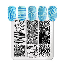 Load image into Gallery viewer, Natural Plants Flower Nail Stamping Plates Christmas Striped Line Mandala Nail Art Plate Stencil Stainless Steel Design