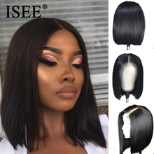 Load image into Gallery viewer, Straight Short Human Hair Wigs 360 Lace Frontal Wig Straight Bob Lace Front Wigs