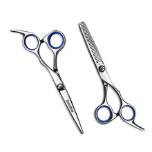 Load image into Gallery viewer, Brainbow 6 inch Cutting Thinning Styling Tool Hair Scissors Stainless Steel Salon Hairdressing Shears Regular Flat Teeth Blades