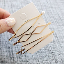 Load image into Gallery viewer, 3Pcs/Set Metal Pearls Hair Clips For Women Hairbands Comb Bobby Pin Barrettes Hairpins Headwear Hair Accessories Styling Tools