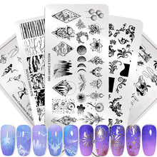Load image into Gallery viewer, Lace Flower Animal Nail Stamping Plates Marble Image Stamp Templates Geometric Printing Stencil Tools