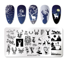 Load image into Gallery viewer, Lace Flower Animal Nail Stamping Plates Marble Image Stamp Templates Geometric Printing Stencil Tools