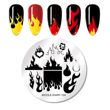 Load image into Gallery viewer, Lace Flower Animal Nail Stamping Plates Marble Image Stamp Templates Geometric Printing Stencil Tools