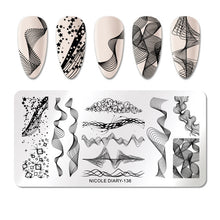 Load image into Gallery viewer, Lace Flower Animal Nail Stamping Plates Marble Image Stamp Templates Geometric Printing Stencil Tools