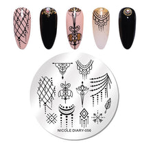 Load image into Gallery viewer, Lace Flower Animal Nail Stamping Plates Marble Image Stamp Templates Geometric Printing Stencil Tools