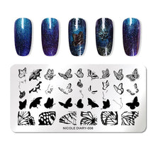 Load image into Gallery viewer, Lace Flower Animal Nail Stamping Plates Marble Image Stamp Templates Geometric Printing Stencil Tools