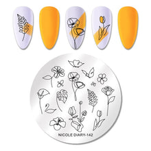 Load image into Gallery viewer, Lace Flower Animal Nail Stamping Plates Marble Image Stamp Templates Geometric Printing Stencil Tools