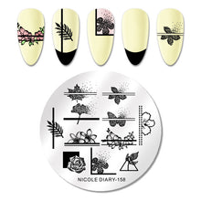 Load image into Gallery viewer, Lace Flower Animal Nail Stamping Plates Marble Image Stamp Templates Geometric Printing Stencil Tools