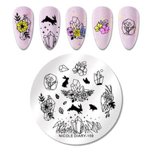 Load image into Gallery viewer, Lace Flower Animal Nail Stamping Plates Marble Image Stamp Templates Geometric Printing Stencil Tools