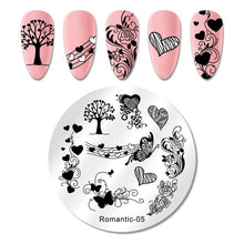 Load image into Gallery viewer, Lace Flower Animal Nail Stamping Plates Marble Image Stamp Templates Geometric Printing Stencil Tools