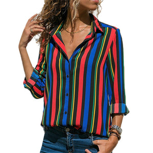 Aachoae femmes Blouses 2020 mode à manches longues col rabattu bureau chemise Blouse chemise hauts décontractés grande taille Blusas Femininas