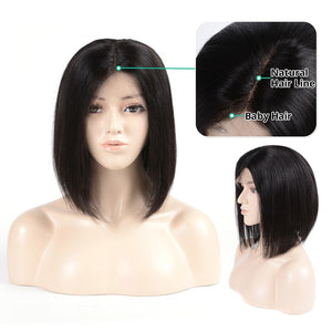 Brazilian Wig Straight Short Bob Lace Front Wigs 13x4 Lace Front Human Hair Wigs Pre-plucked With Baby Hair