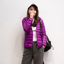 Load image into Gallery viewer, 2019 New Brand 90% White Duck Down Jacket Women Autumn Winter Warm Coat Lady Ultralight Duck Down Jacket Female Windproof Parka
