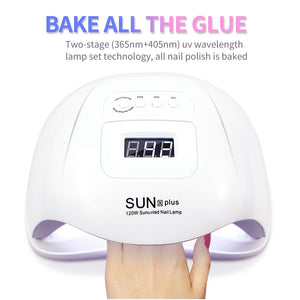 120W SUNX PLUS UV LED Lamp Nail dryer For All Gels 36 LEDs Dryer Lamp Polish Sun Light Timer 10/30/60s For Nail Dryer