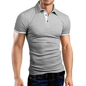 Summer short Sleeve Polo Shirt men Turn-over Collar fashion casual Slim Breathable Solid Color Business men's polo shirt