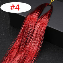 Load image into Gallery viewer, 16 Colors 90cm Party Holographic hair accessories Glitter Hair Tinsel Sparkle Extensions 150Strands Bling twinkle hair extension
