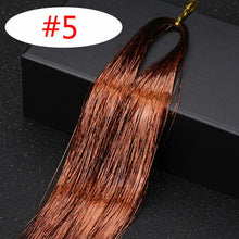 Load image into Gallery viewer, 16 Colors 90cm Party Holographic hair accessories Glitter Hair Tinsel Sparkle Extensions 150Strands Bling twinkle hair extension
