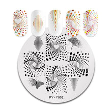 Load image into Gallery viewer, Natural Plants Flower Nail Stamping Plates Christmas Striped Line Mandala Nail Art Plate Stencil Stainless Steel Design
