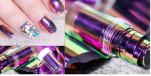 Load image into Gallery viewer, 4*100cm/Roll Holographic Nail Foil Flame Dandelion Panda Bamboo Holo Nail Art Transfer Sticker Water Slide Nail Art Decals
