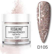 Load image into Gallery viewer, ROSALIND Dipping Powder Set Nail Holographic Glitter Dip Powder Nails Set For Manicure Gel Nail Polish 10g Chrome Pigment Powder
