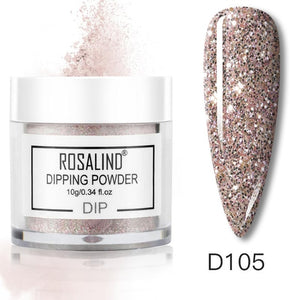 ROSALIND Dipping Powder Set Nail Holographic Glitter Dip Powder Nails Set For Manicure Gel Nail Polish 10g Chrome Pigment Powder