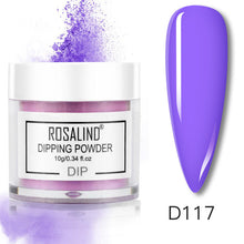 Load image into Gallery viewer, ROSALIND Dipping Powder Set Nail Holographic Glitter Dip Powder Nails Set For Manicure Gel Nail Polish 10g Chrome Pigment Powder
