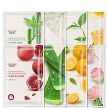 Load image into Gallery viewer, Fresh Orange Aloe Rice Pomegranate Bamboo Rose Green Tea Honey Moisturizing Water Mask
