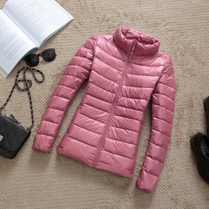 2019 New Brand 90% White Duck Down Jacket Women Autumn Winter Warm Coat Lady Ultralight Duck Down Jacket Female Windproof Parka