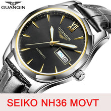 Load image into Gallery viewer, GUANQIN Sapphire Automatic Mechanical Watch men Japan NH36 Movement top brand luxury men watches waterproof  Relogio Masculino

