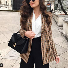 Load image into Gallery viewer, Blazers et vestes à carreaux pour femmes
