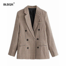 Load image into Gallery viewer, Blazers et vestes à carreaux pour femmes
