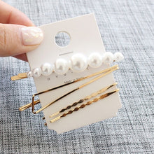 Load image into Gallery viewer, 3Pcs/Set Metal Pearls Hair Clips For Women Hairbands Comb Bobby Pin Barrettes Hairpins Headwear Hair Accessories Styling Tools
