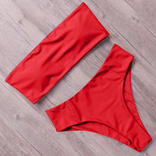 Load image into Gallery viewer, Bandage bikini maillot de bain femmes maillots de bain taille haute bikini ensemble 2019 maillot de bain push up maillot de bain femme beachwear
