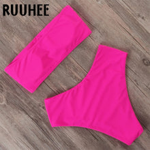 Load image into Gallery viewer, Bandage bikini maillot de bain femmes maillots de bain taille haute bikini ensemble 2019 maillot de bain push up maillot de bain femme beachwear

