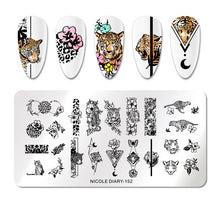 Load image into Gallery viewer, Lace Flower Animal Nail Stamping Plates Marble Image Stamp Templates Geometric  Printing Stencil Tools
