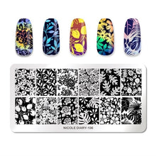 Load image into Gallery viewer, Lace Flower Animal Nail Stamping Plates Marble Image Stamp Templates Geometric  Printing Stencil Tools
