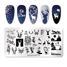 Load image into Gallery viewer, Lace Flower Animal Nail Stamping Plates Marble Image Stamp Templates Geometric  Printing Stencil Tools
