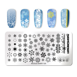 Lace Flower Animal Nail Stamping Plates Marble Image Stamp Templates Geometric  Printing Stencil Tools