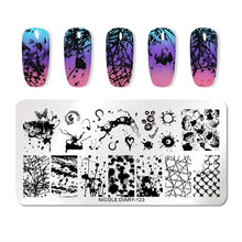 Load image into Gallery viewer, Lace Flower Animal Nail Stamping Plates Marble Image Stamp Templates Geometric  Printing Stencil Tools
