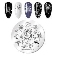 Load image into Gallery viewer, Lace Flower Animal Nail Stamping Plates Marble Image Stamp Templates Geometric  Printing Stencil Tools
