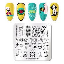 Load image into Gallery viewer, Lace Flower Animal Nail Stamping Plates Marble Image Stamp Templates Geometric  Printing Stencil Tools
